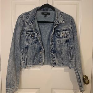forever 21 distressed denim jacket